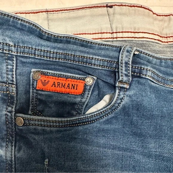 Armani jeans Blue Straight Jeans - Picture 4 of 9